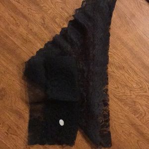 Black lace scarves for hats